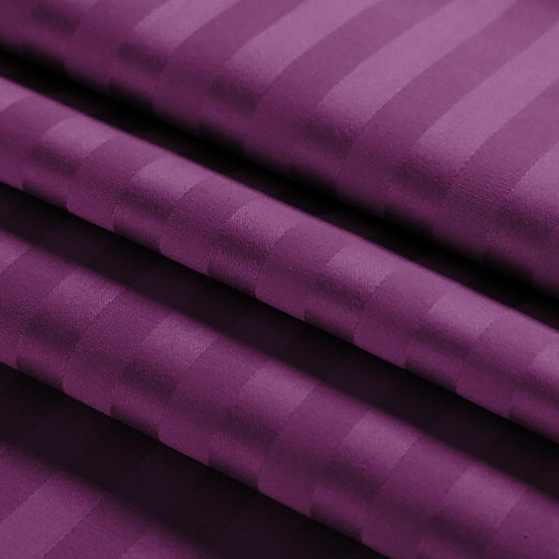 Antimicrobial 100% Cotton Sateen Striped Violet Bedsheetset