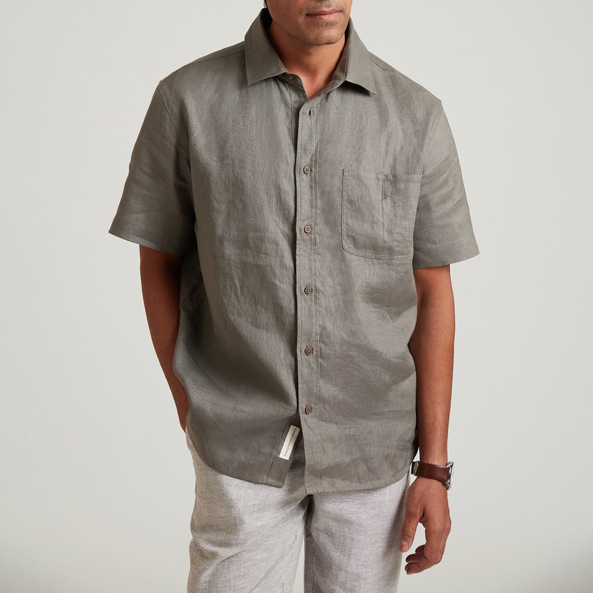 Arthur Organic Linen Half Sleeve Shirt