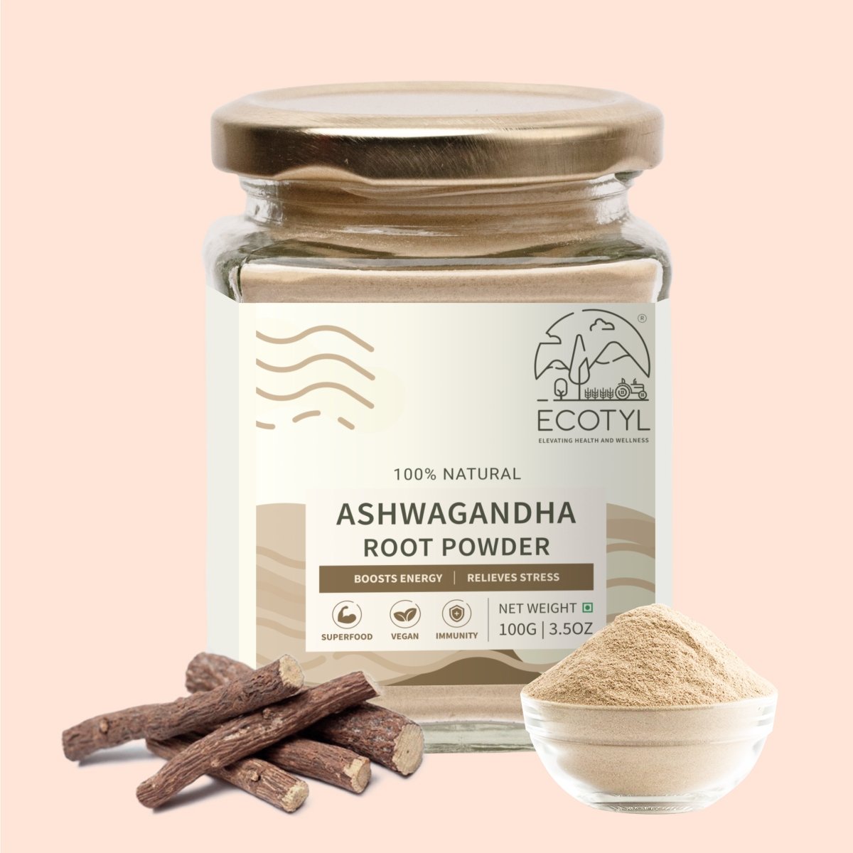 Ashwagandha Root Powder for Mental Well Being | 100g