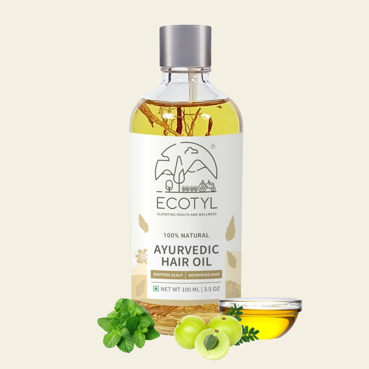 Ayurvedic Hair Oil Hair Growth- 100ml | Infused with 10+ Herbs