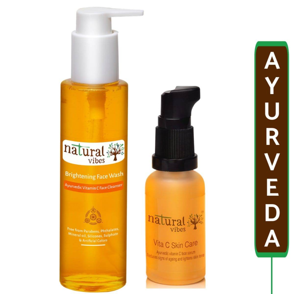 Ayurvedic Vitamin C Brightening Skin Care Regime (Face wash + Serum)