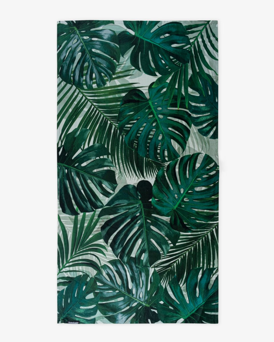 Bamboo & Cotton Blend Printed Beach Towel | Tropical Lust