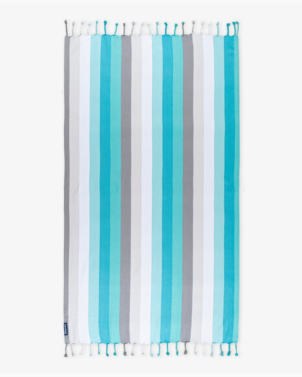 Bamboo & Cotton Blend Woven Bath Towel | Aquamarine