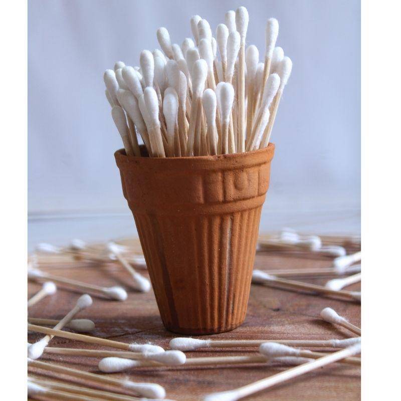 Bamboo Earbuds - 160 bamboo sticks & 320 cotton swabs - Pack of 2