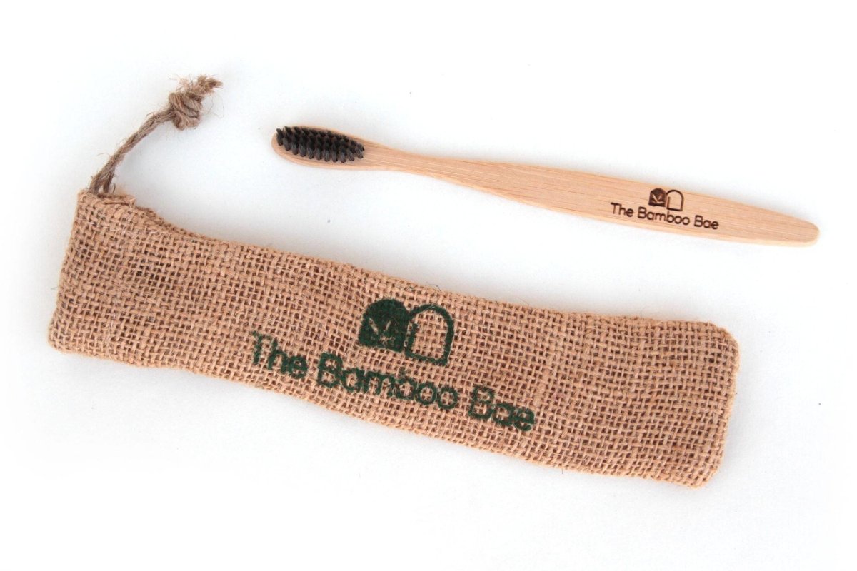 Bamboo Toothbrush | Kids | With Reusable Jute Pouch