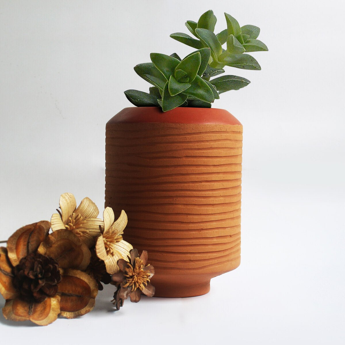 Barrel Terracotta Planter- XL | Home Decor