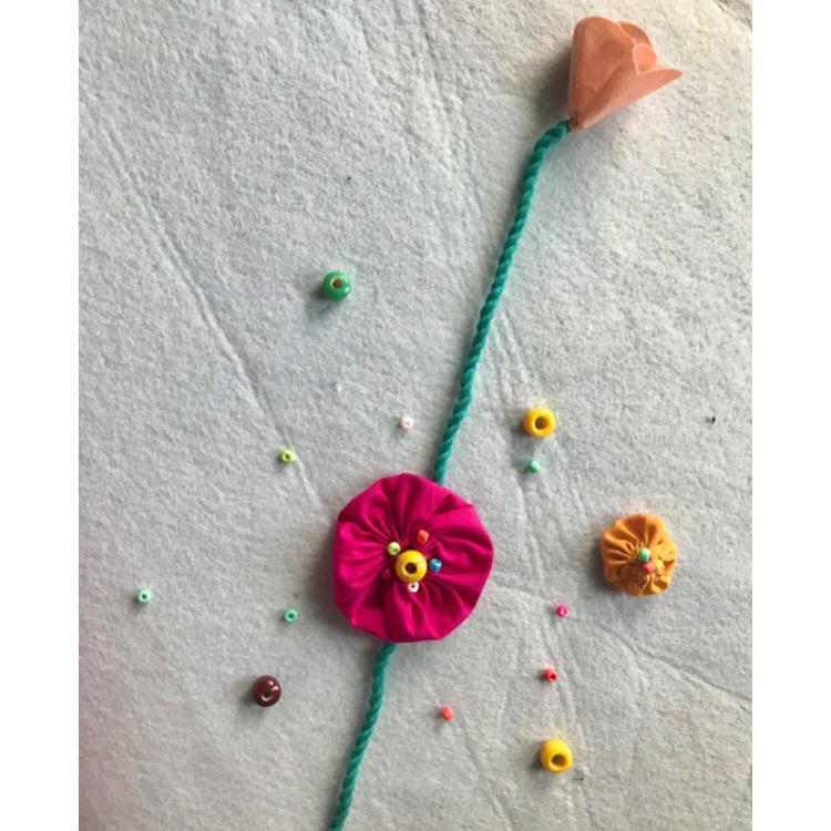 Beady Flower Rakhi