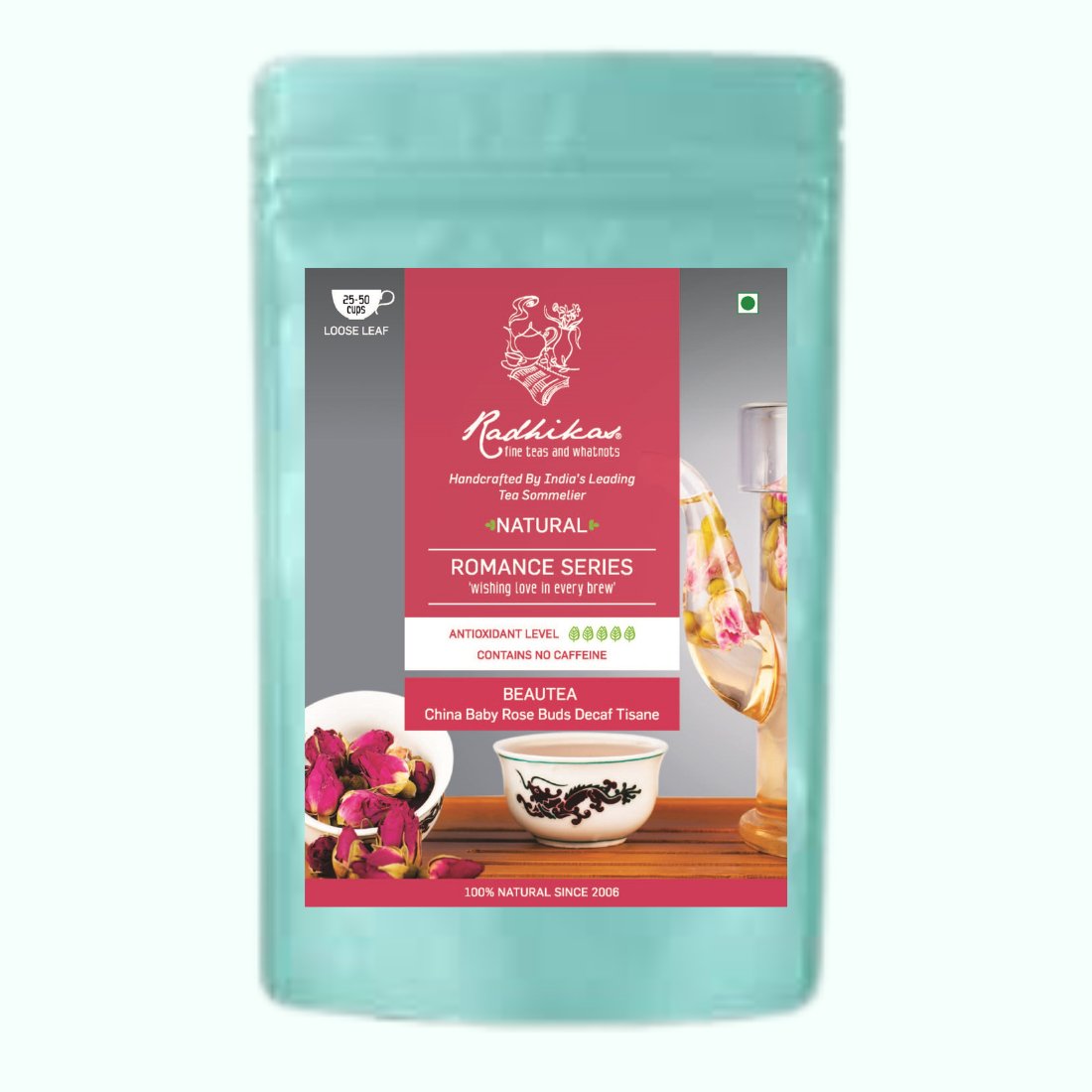 BEAUTEA- China Baby Rose Buds Decaf Tisane- 50 g