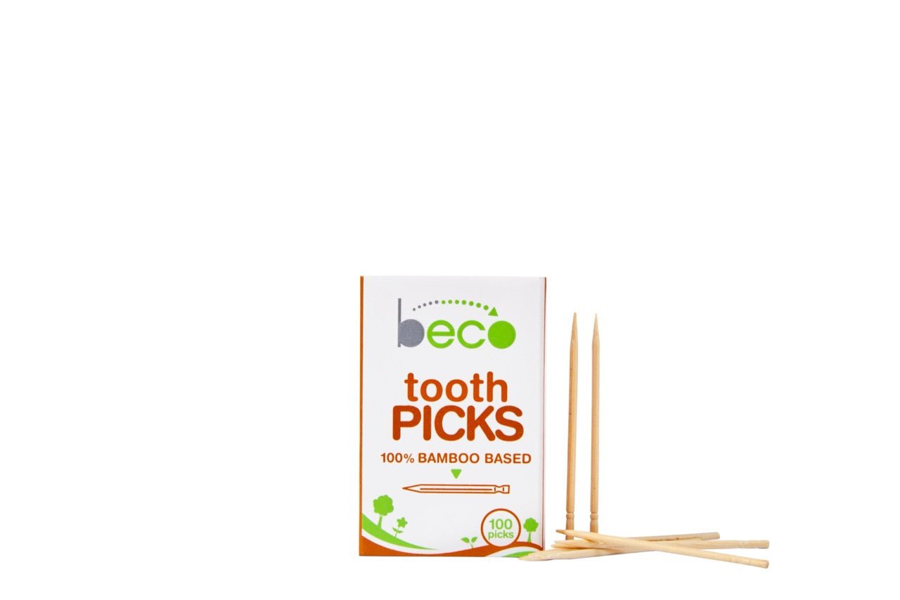 Beco Eco-friendly Bamboo Toothpicks - 100 picks X Pack of 10