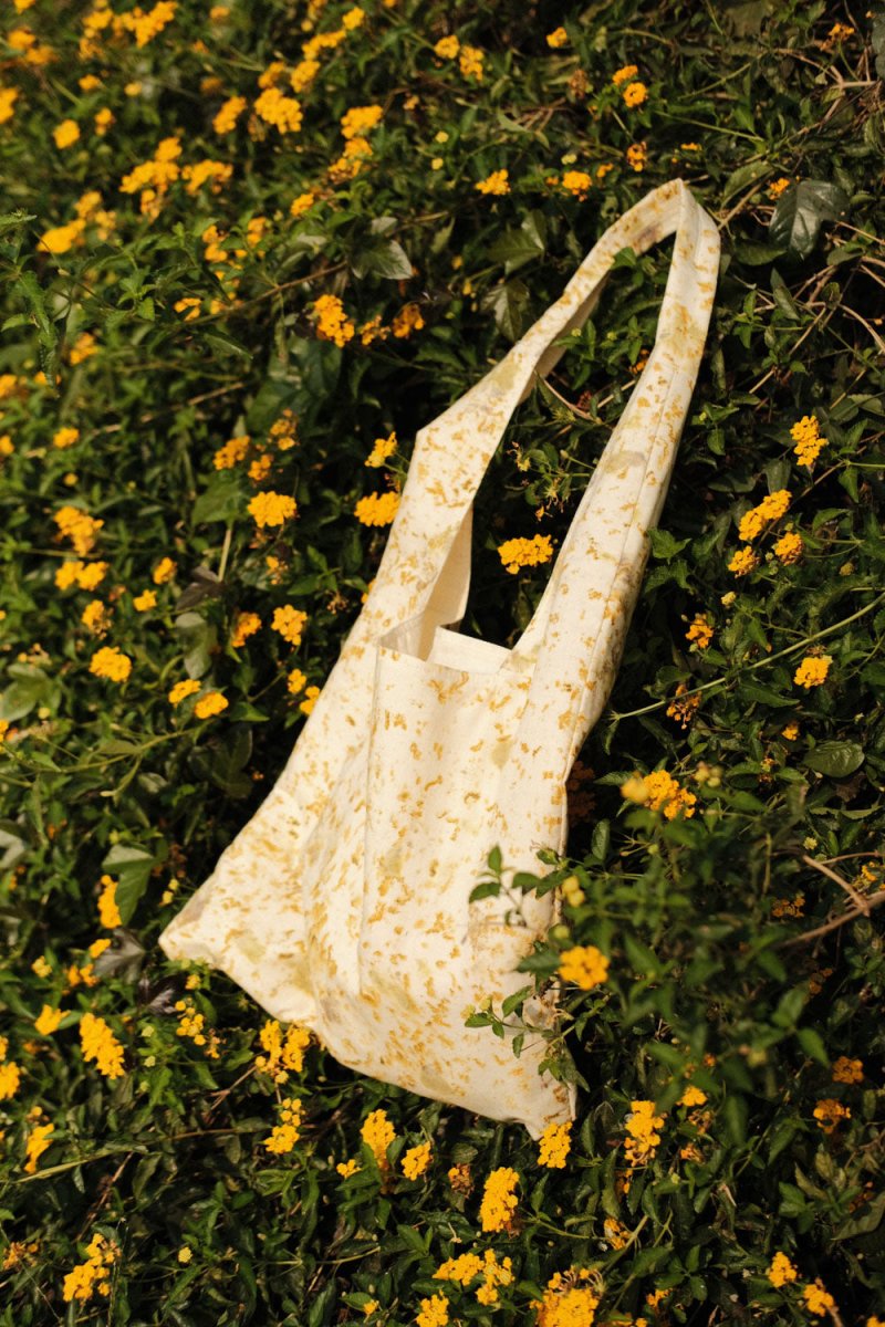 Bloom Tote Bag | Eco-printed with marigolds and roses