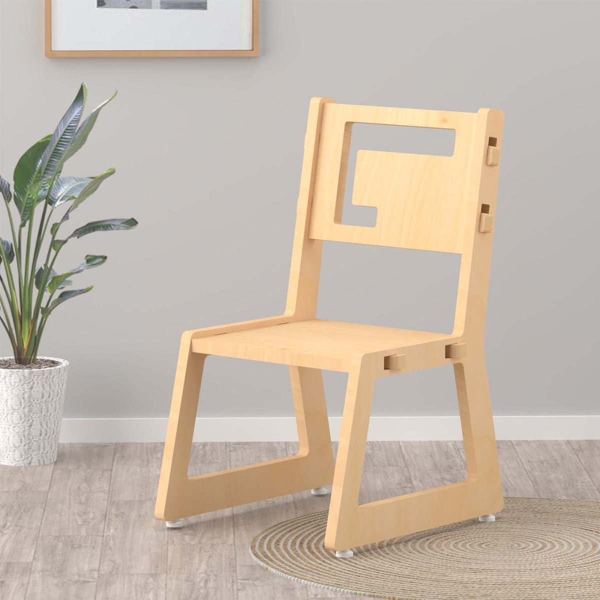 Blue Apple Childrens Wooden Chair