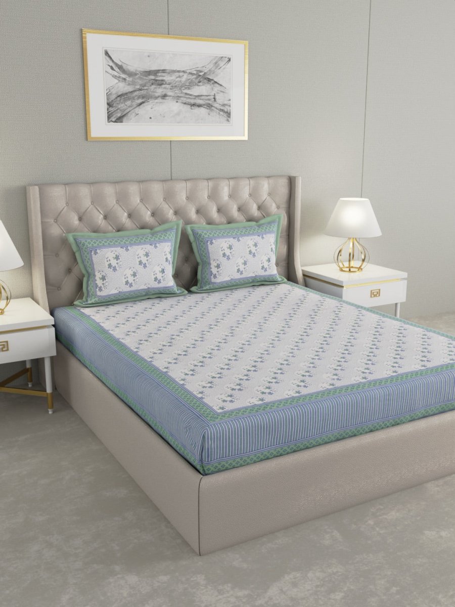 Hand Block Print Pure Cotton King Size Bedding Set