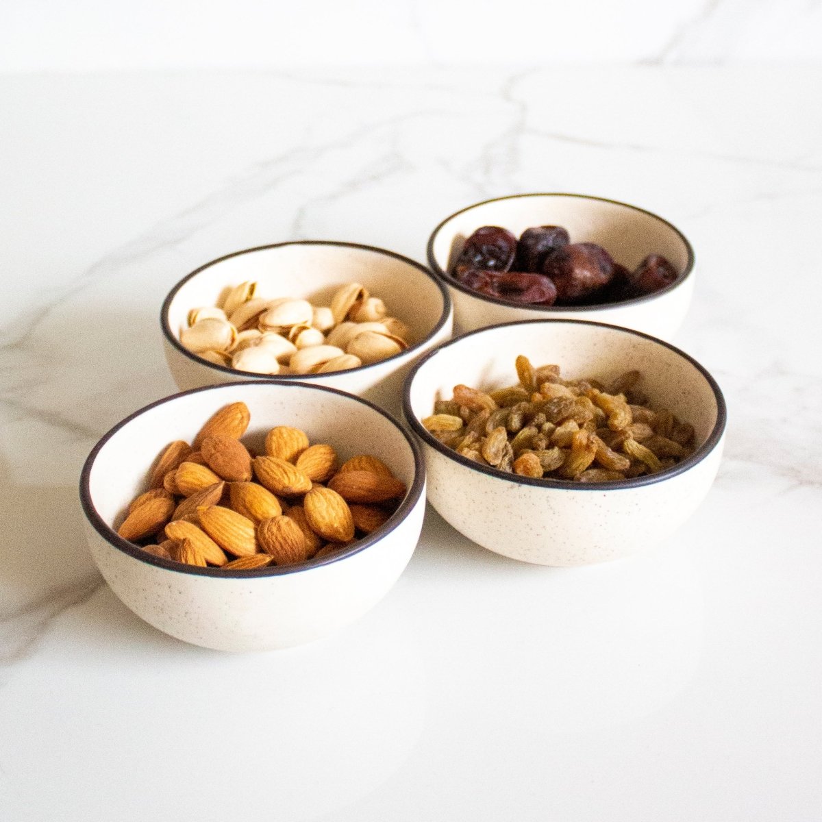 Blurry Black Stoneware Bowls ( Set of 2)