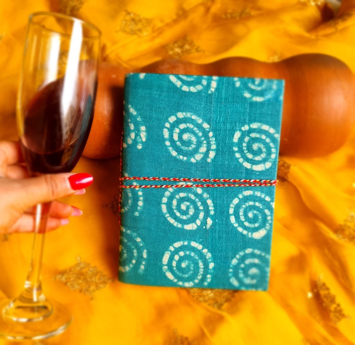 Calmness -Upcycled Handloom Fabric Journal