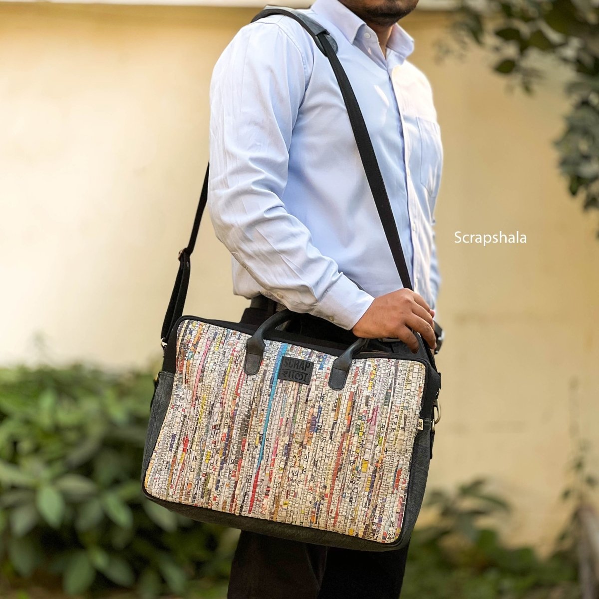 Charcha Office Laptop Bag | Upcycled Handloom Textile