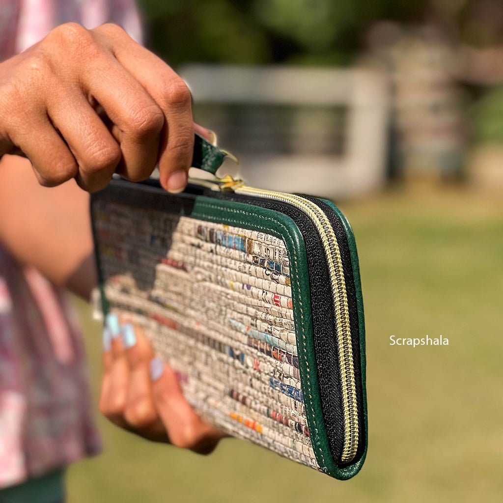 Charcha Women Wallet | Handloom textile | Casual | Upcycled | Scrapshala