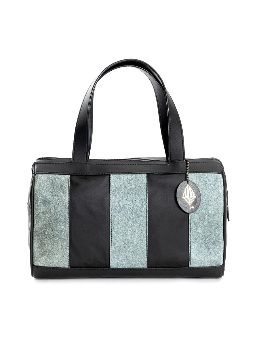 Chloris (Black & Dark Grey) | Women's Bag Made with Apple & Coconut Leather