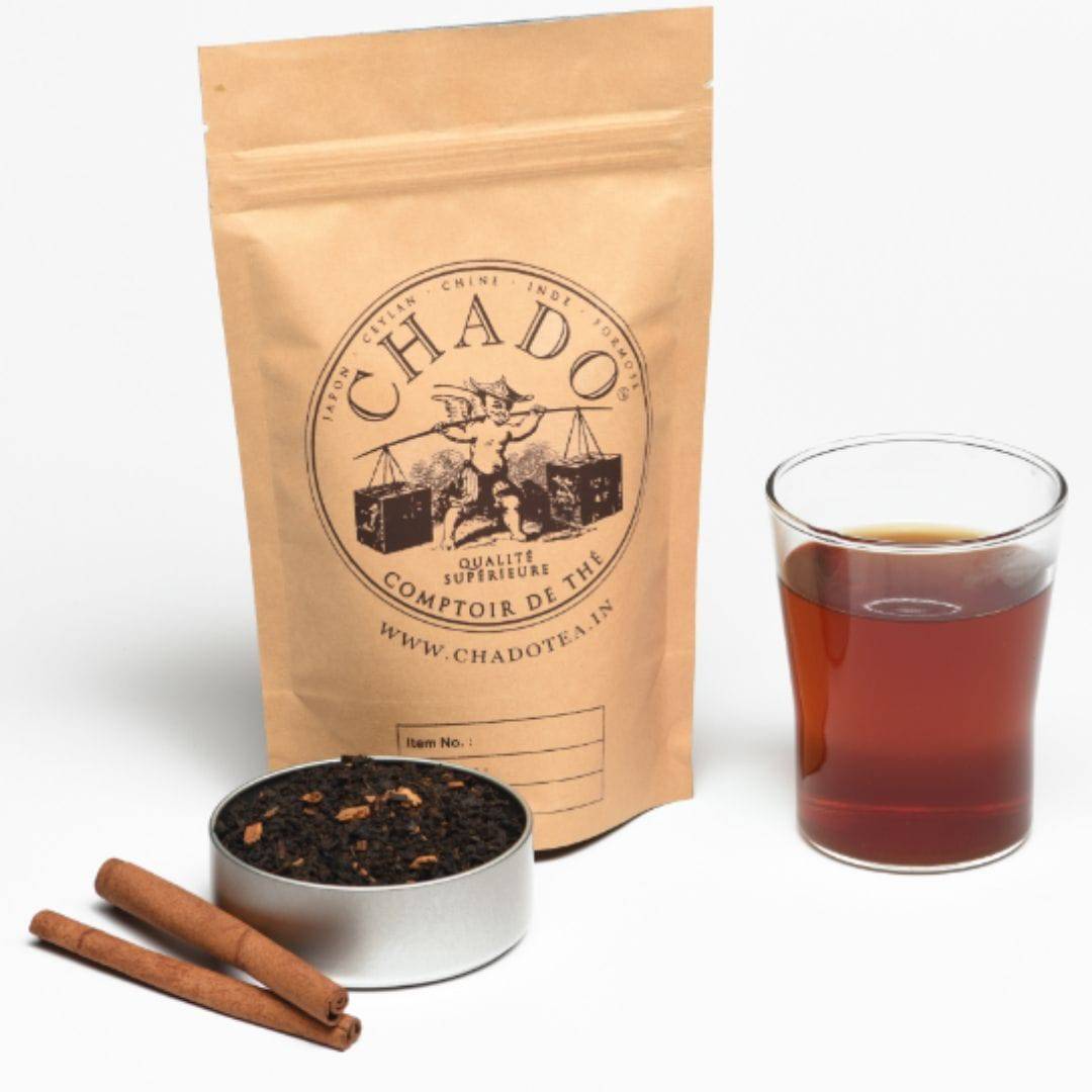 Cinnamon Flavoured Black Tea with Cinnamon Chips - 50g