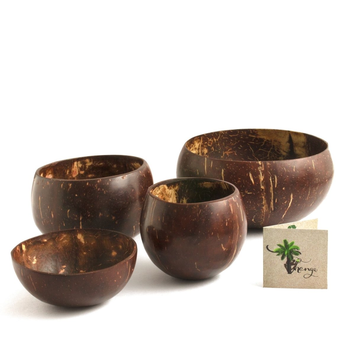 Coconut Bowl Set | Jumbo, Medium & Mini Bowl + Coconut Cup