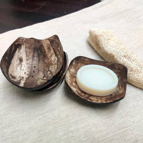 Coconut Shell Soap Dish- Square