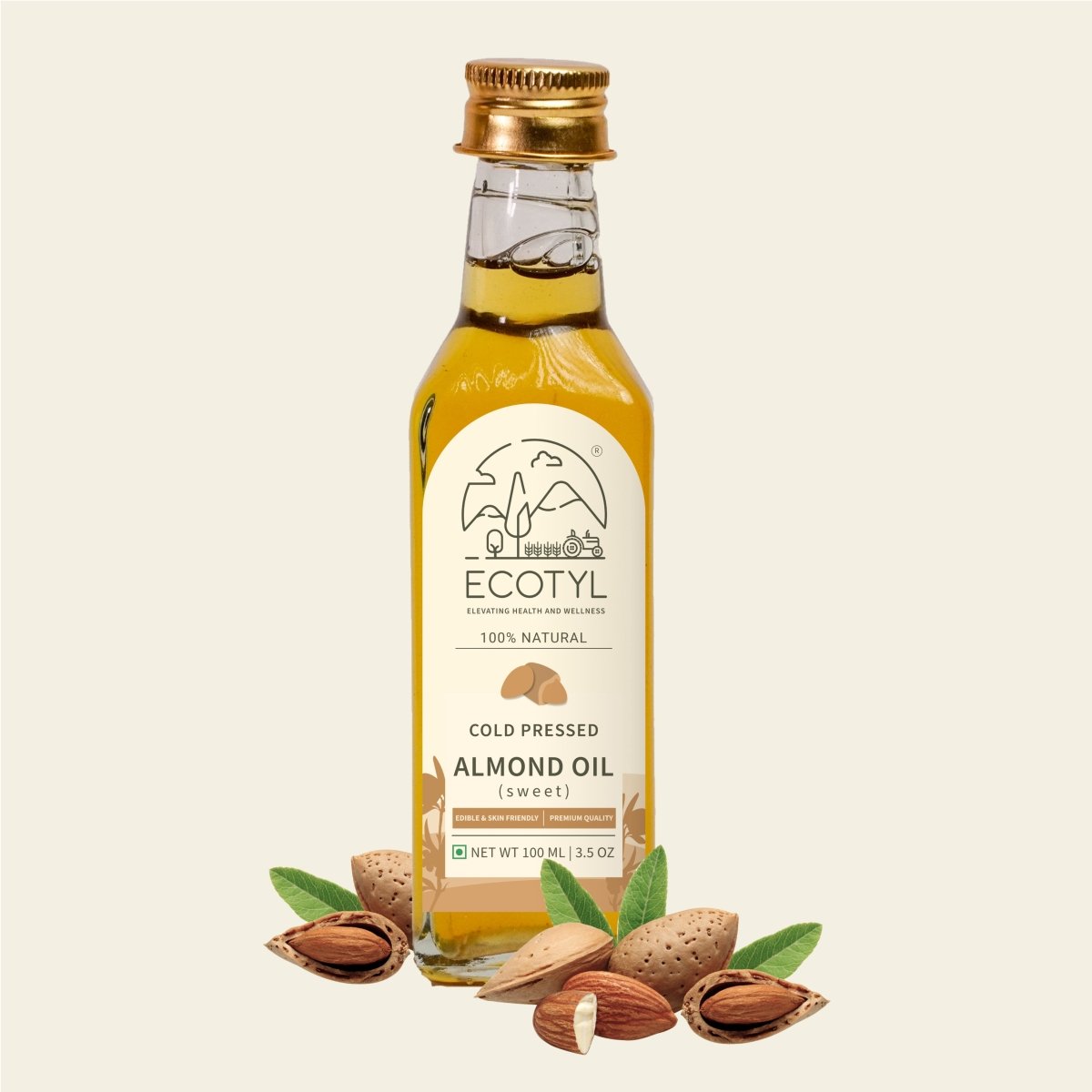 Cold Pressed Almond Oil - Sweet | Haircare & Skincare- 100ml