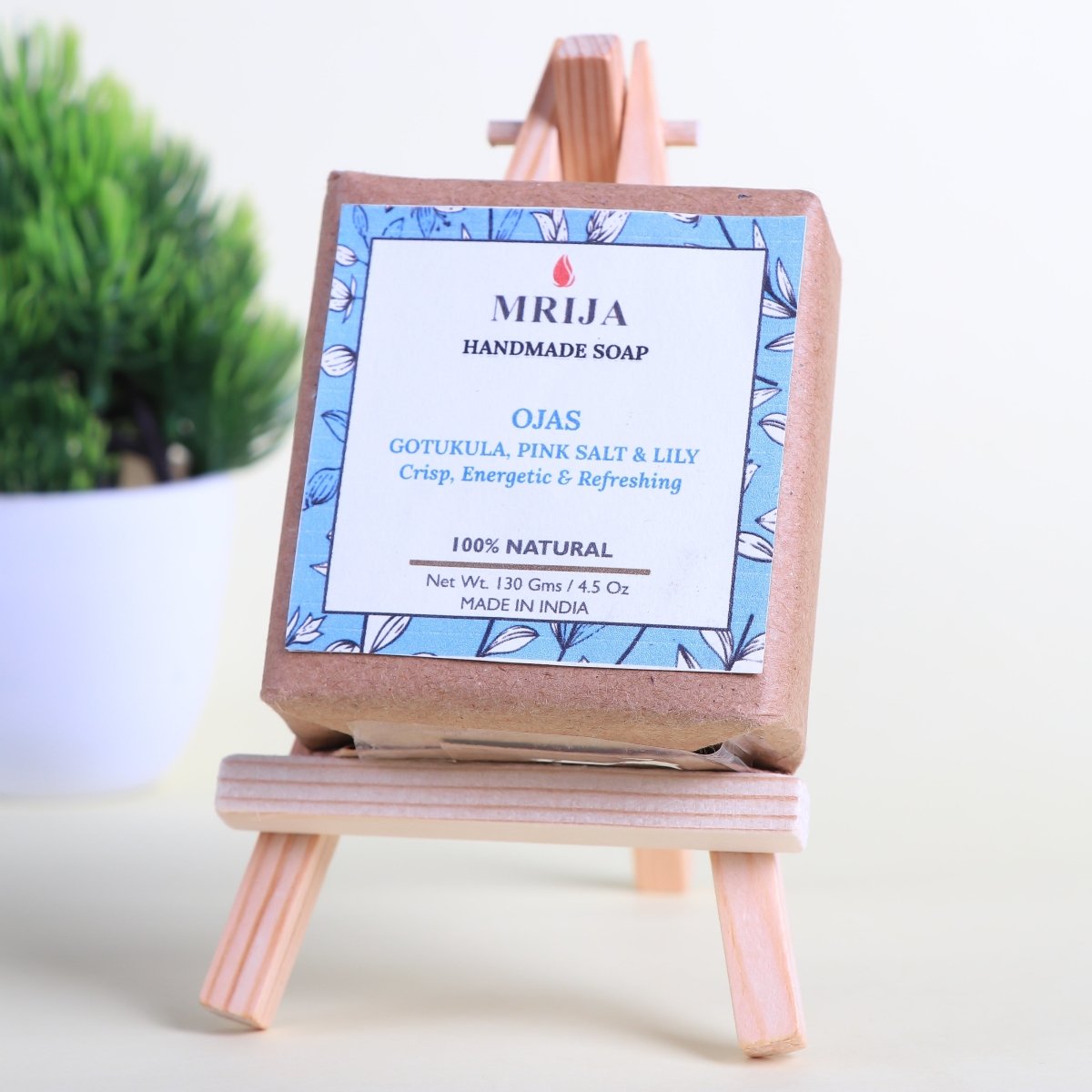 Coldprocess Handmade Soap Ojas - Gotukula, Pink Salt, Lily | 130 g