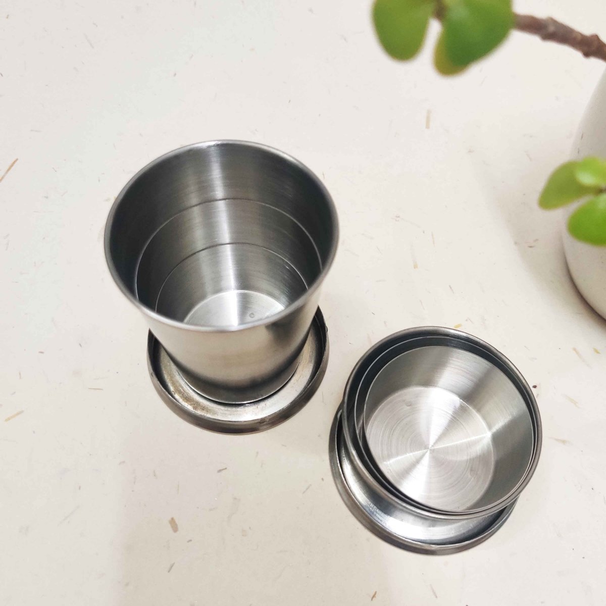 Portable Steel Cup | Foldable Collapsible Reusable