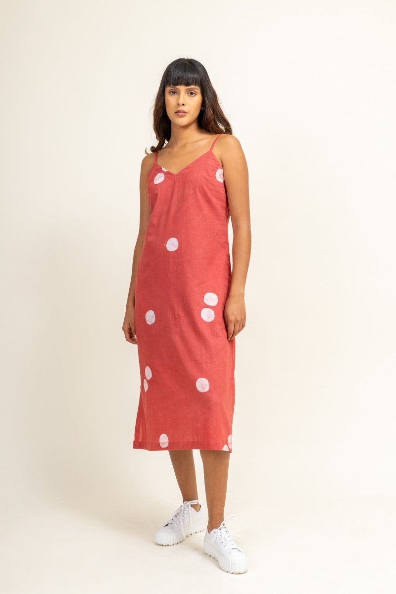 Coral Slip Upcycled Cotton Dress