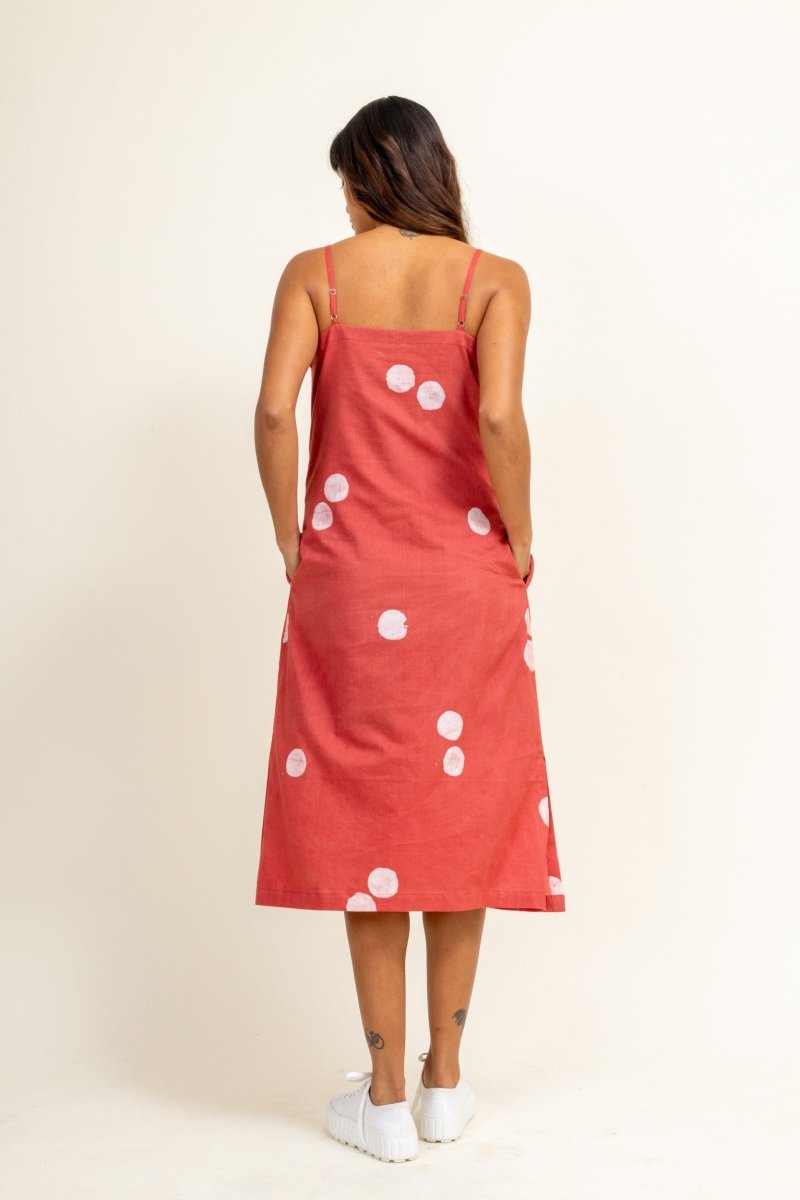 Coral Slip Upcycled Cotton Dress