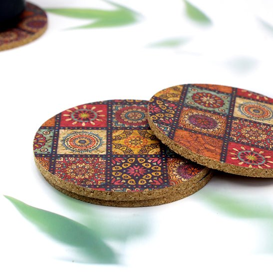 Cork Coasters Printed (Set of 4)