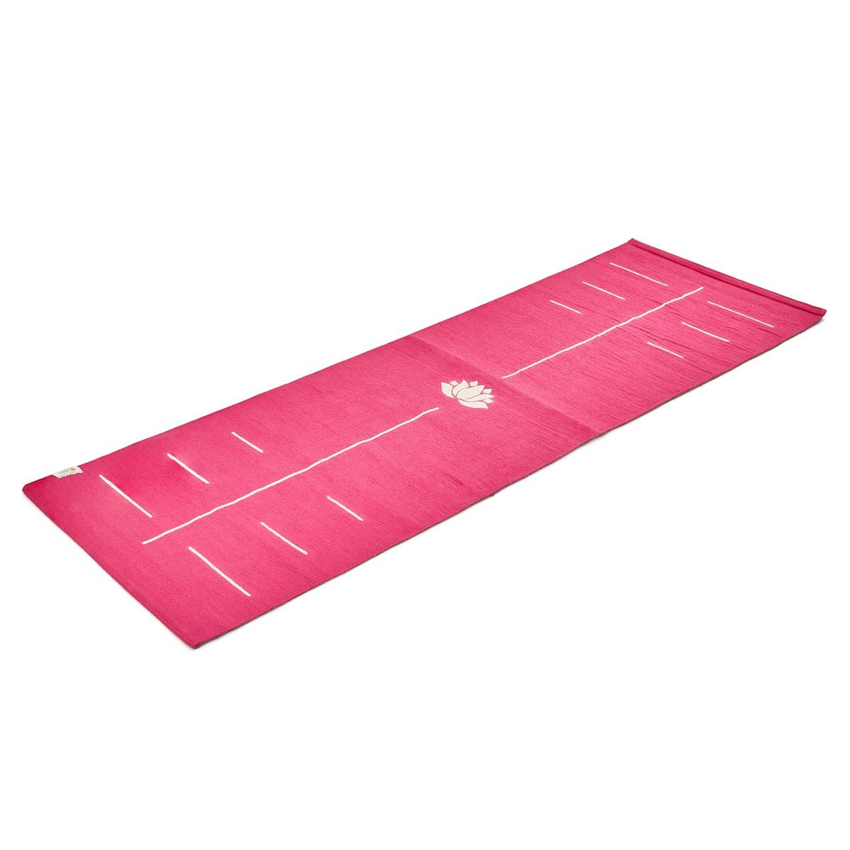 Cotton Yoga Mat-Lotus- High Grip Pink- 24 inches