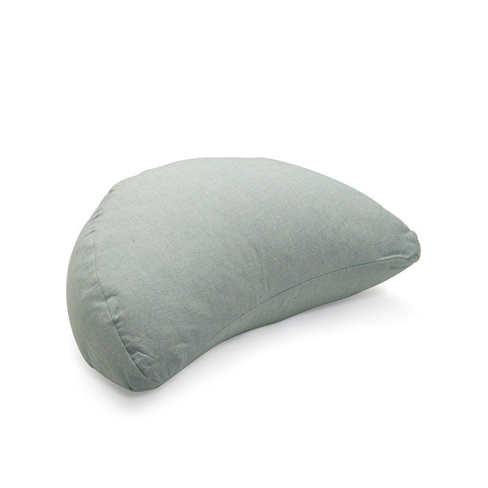 Crescent Zafu Meditation and Yoga Cushion- Misty Blue