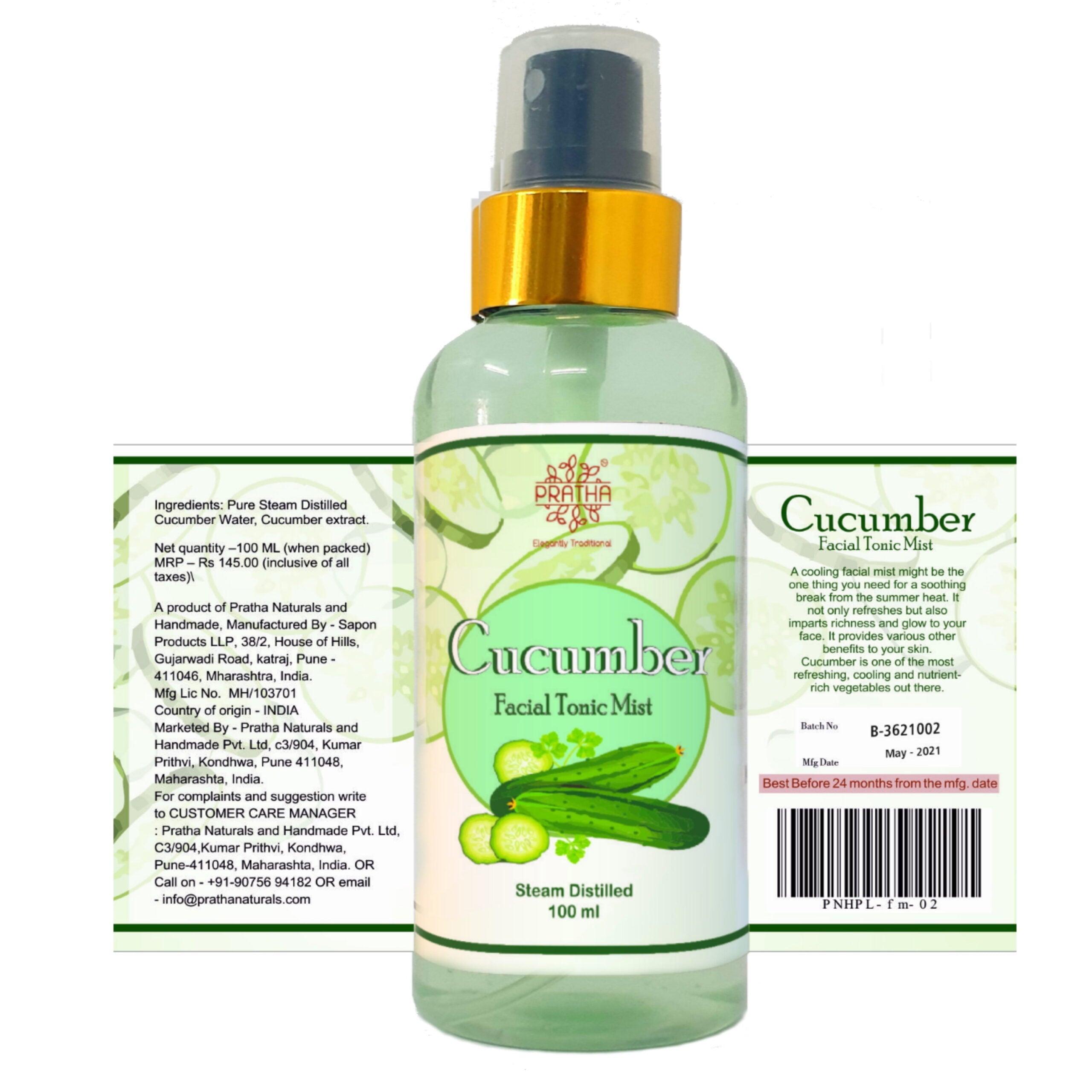 Facial Tonic Mist | Pure Cucumber water (Pack of 2)