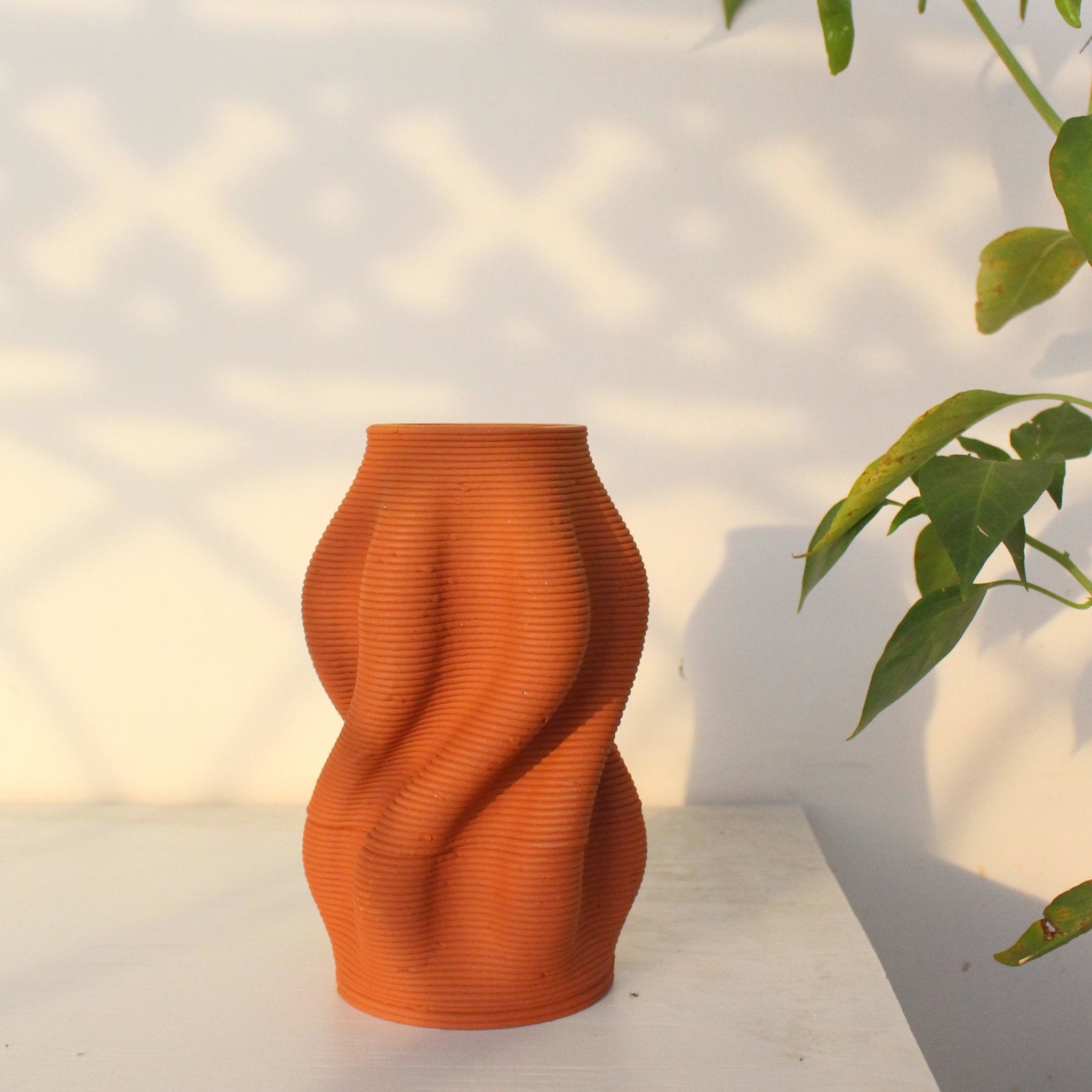 Curvy Tales Terracotta Vase