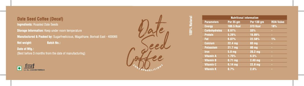 Date Seed Caffeine Free Filter Coffee