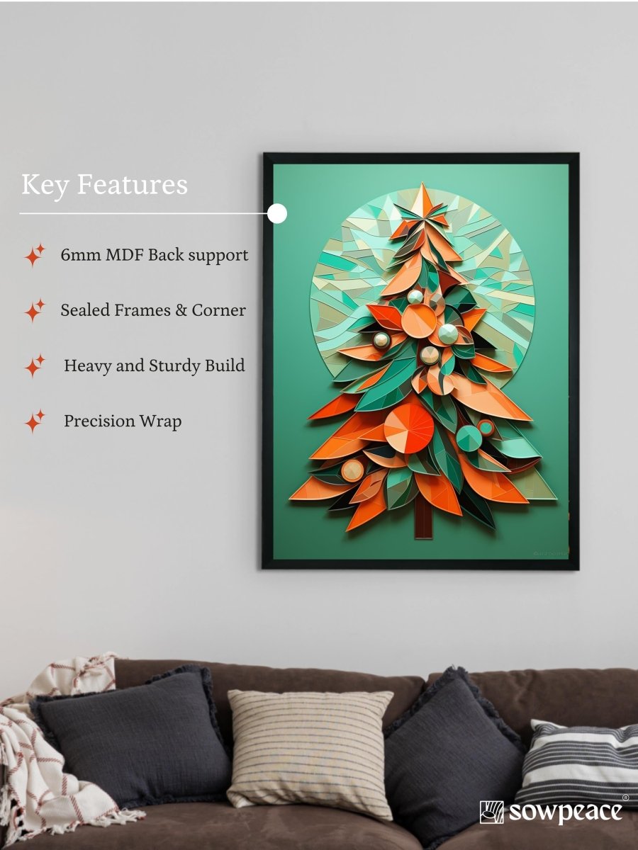 Dazzle Your Holiday: Premium Sowpeace Xmas Canvas Prints – Handcrafted Indian-Inspired Art for Elegant Festive Decor