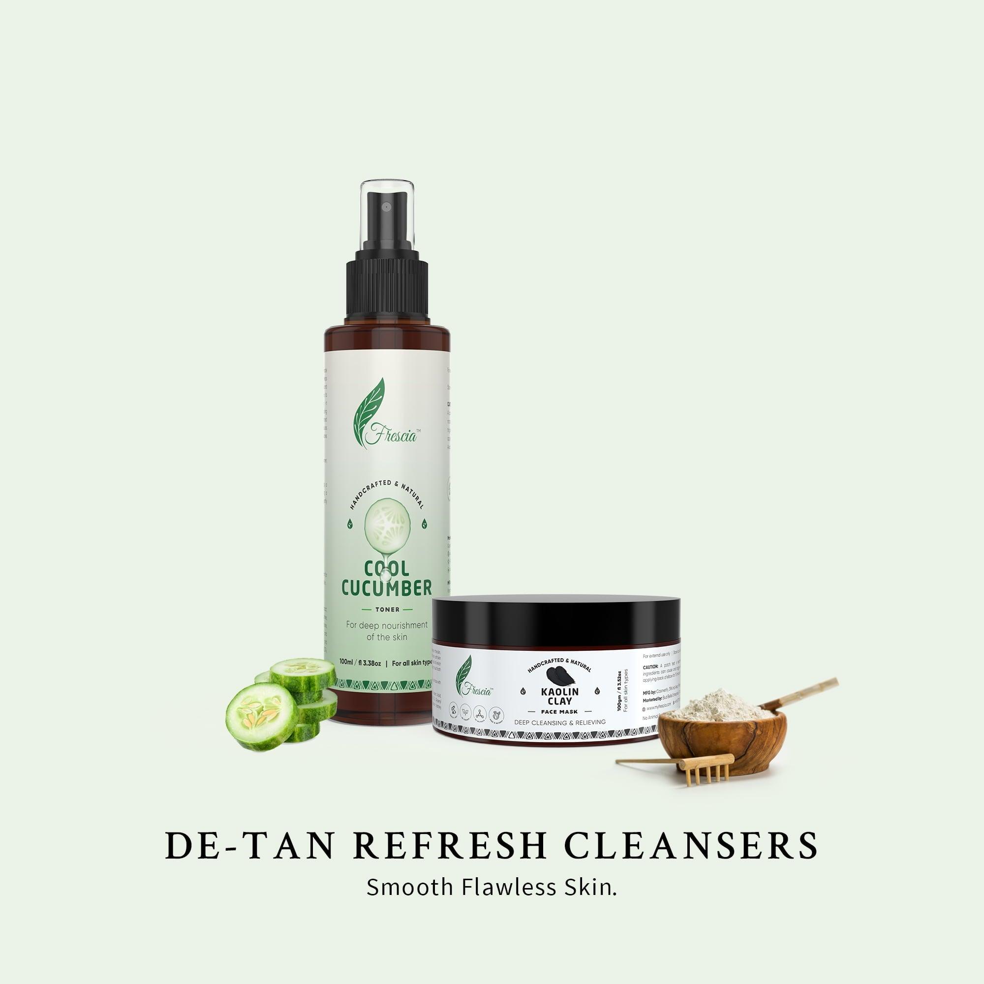 Detan Refresh Combo – 2 items (Kaolin Mask &amp; Toner)