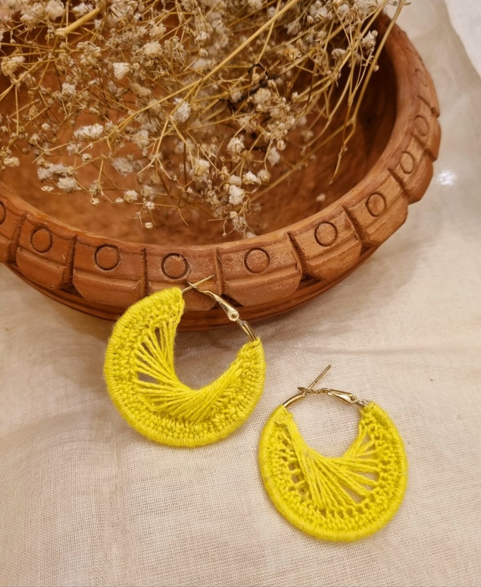 Dhup Crochet Earrings | Handwoven earrings