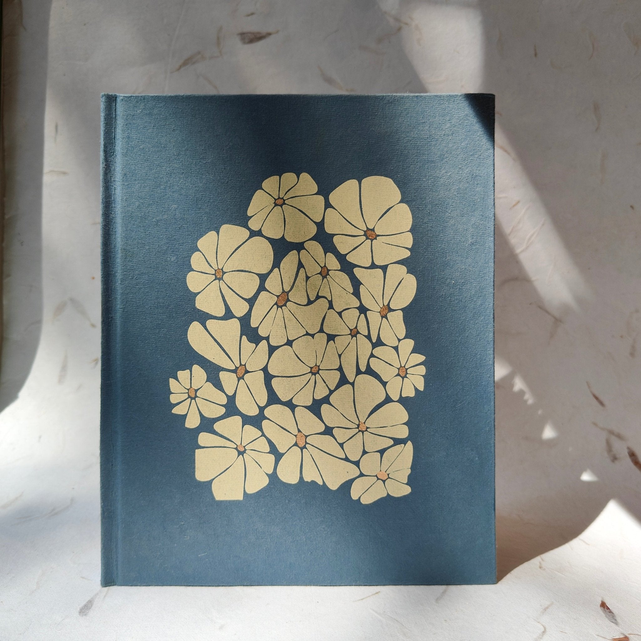 Dotted Handmade Paper Notebook- Blue