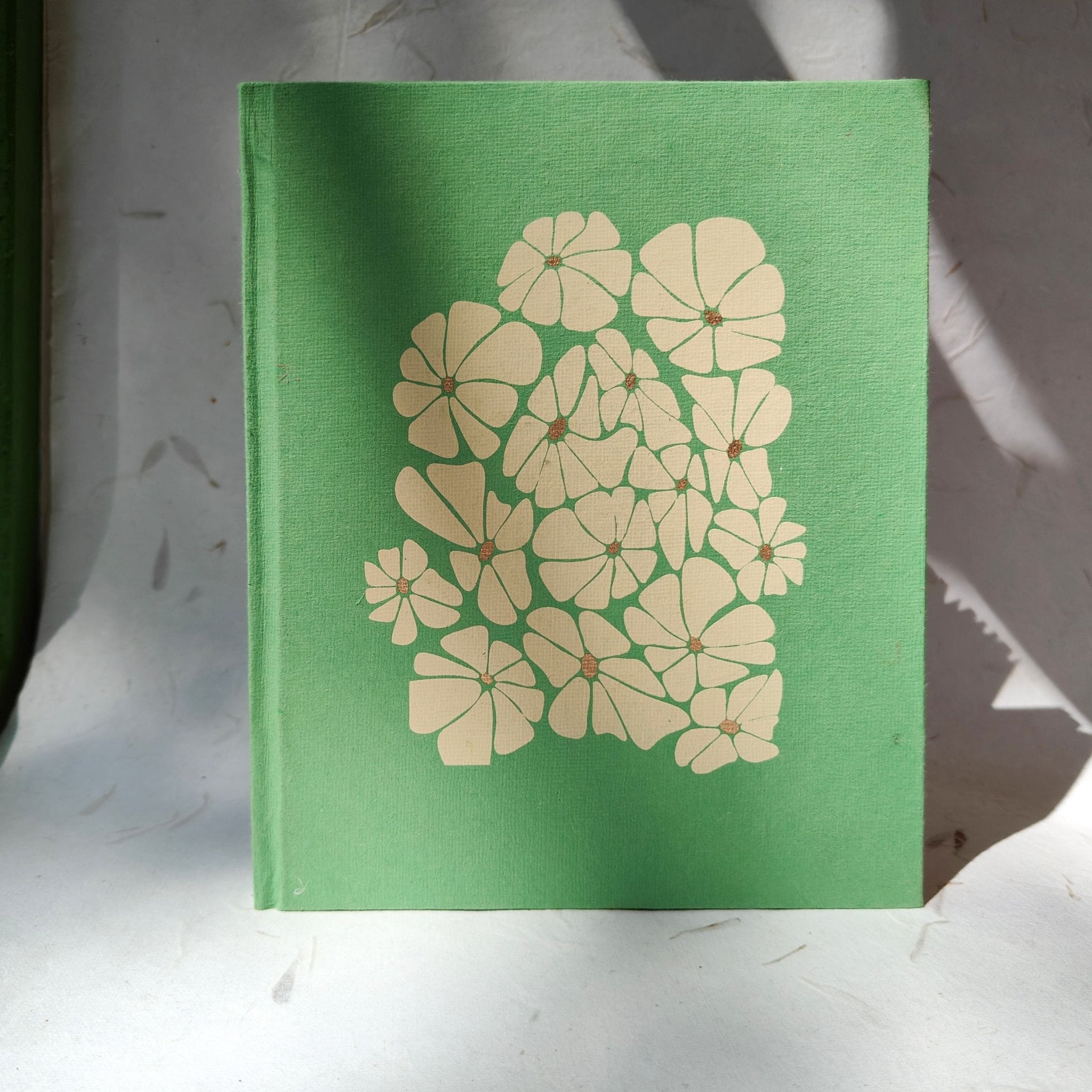 Dotted Handmade Paper Notebook- Green