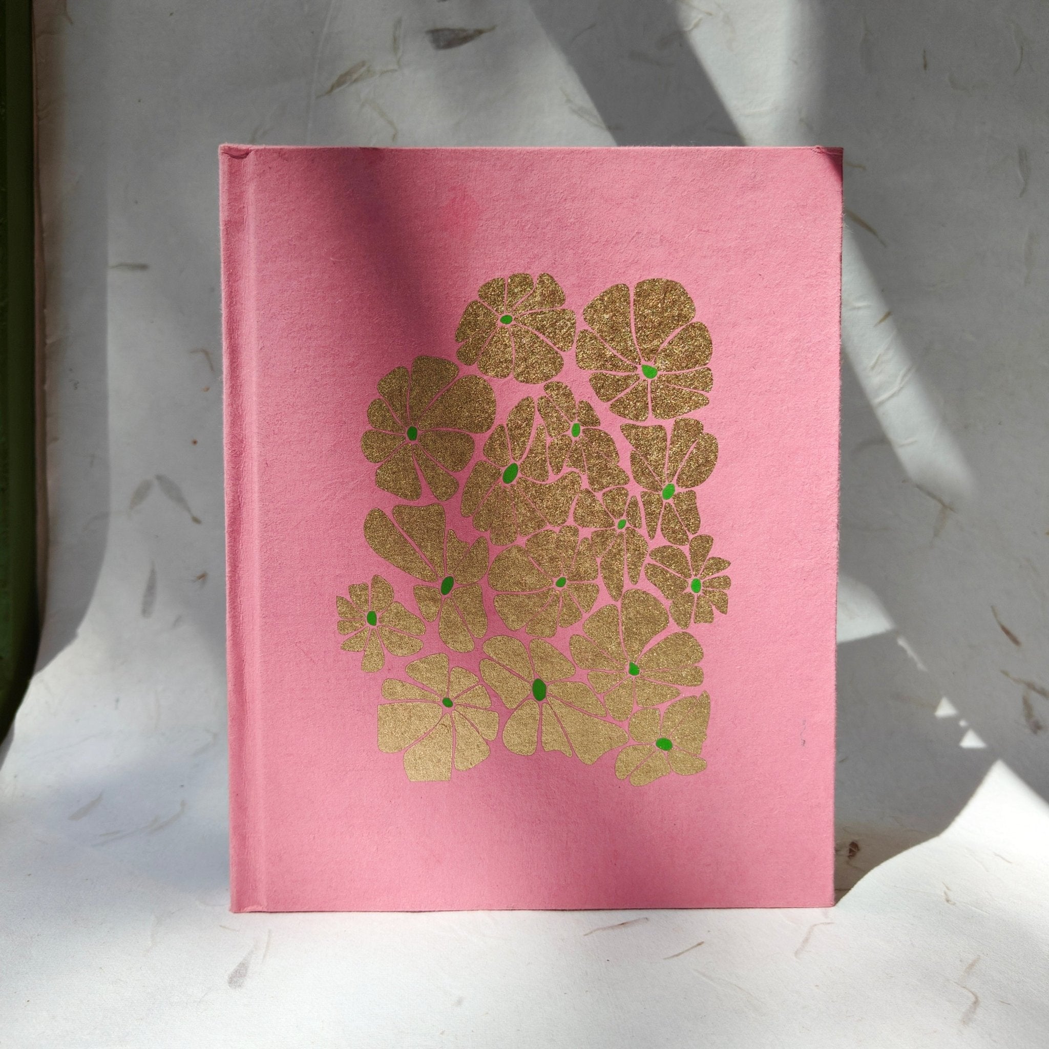 Dotted Handmade Paper Notebook- Pink