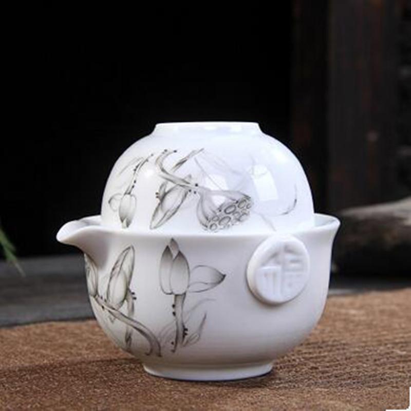 Double Brewing Set- Lotus Print