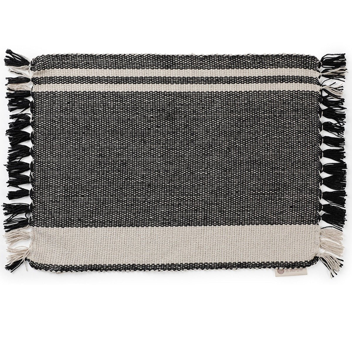 Dual Hues Cotton Placemat (Black)