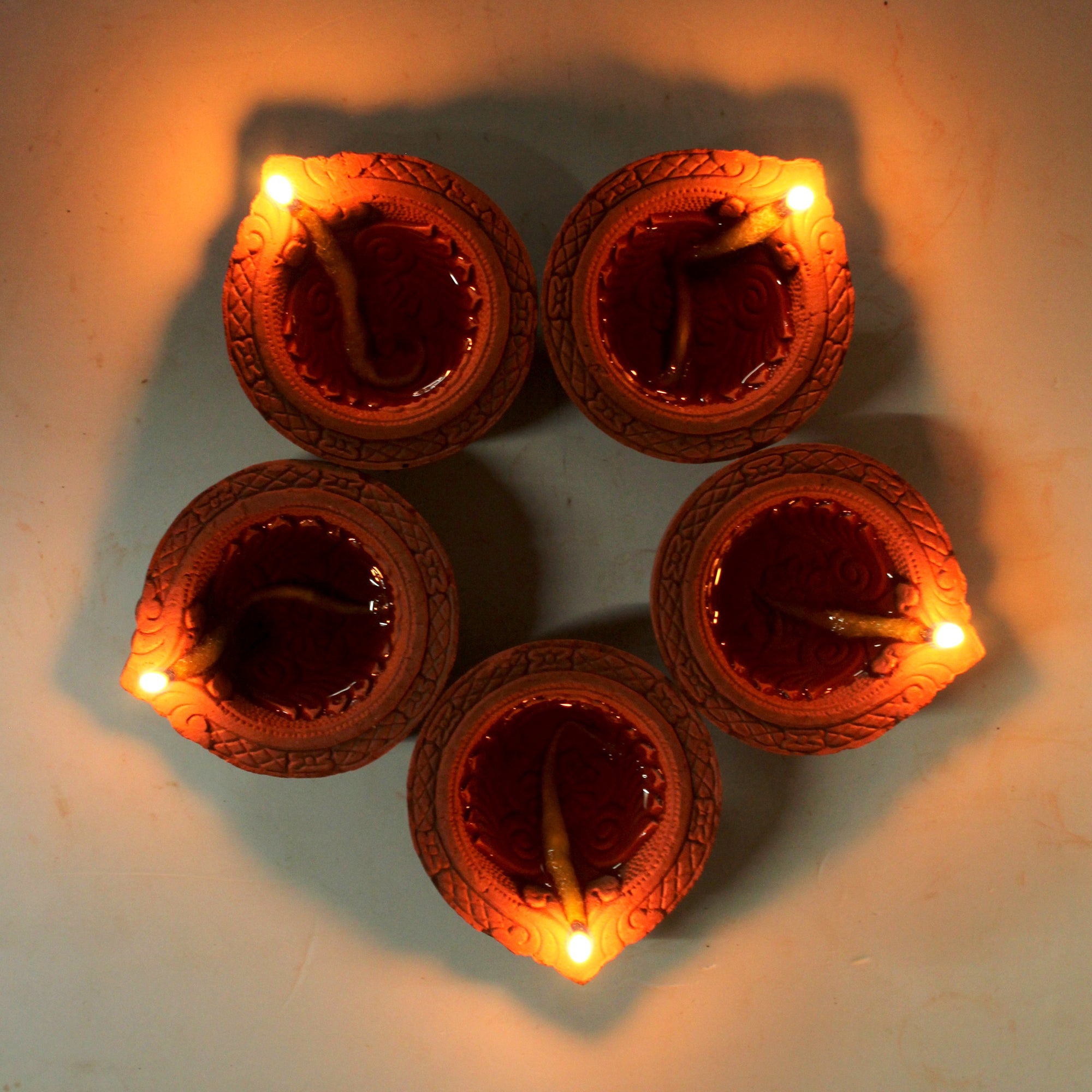 Small Motiff Diya : Diwali Special - Diyas & Cotton Wicks