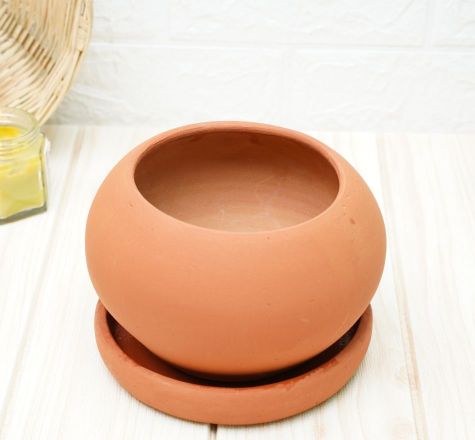 Earthen Pot For Small Plants(Pack of 1)