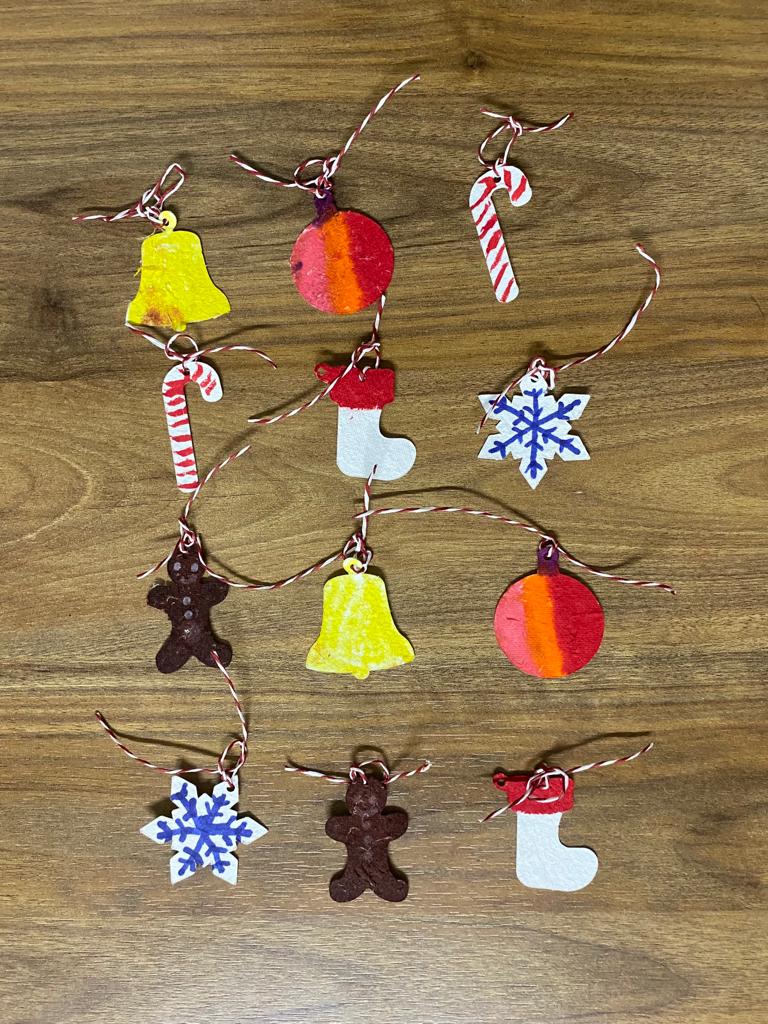 Eco-friendly Seed Paper Christmas Ornaments (Set of 12)