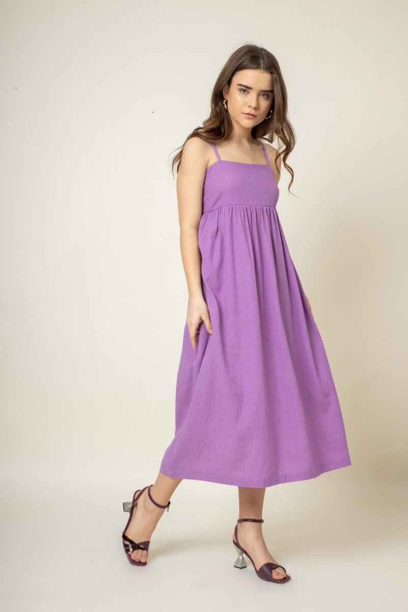 Ella Purple Organic Cotton Dress