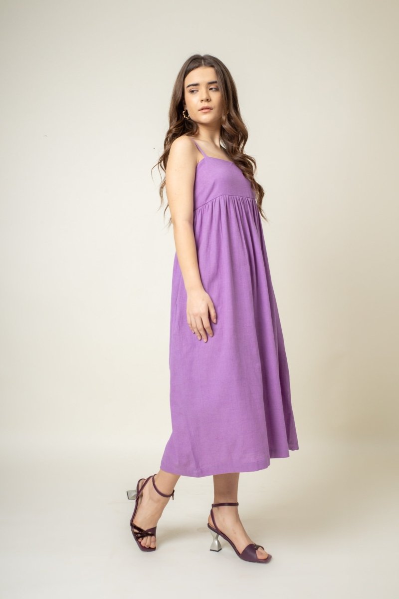 Ella Purple Organic Cotton Dress