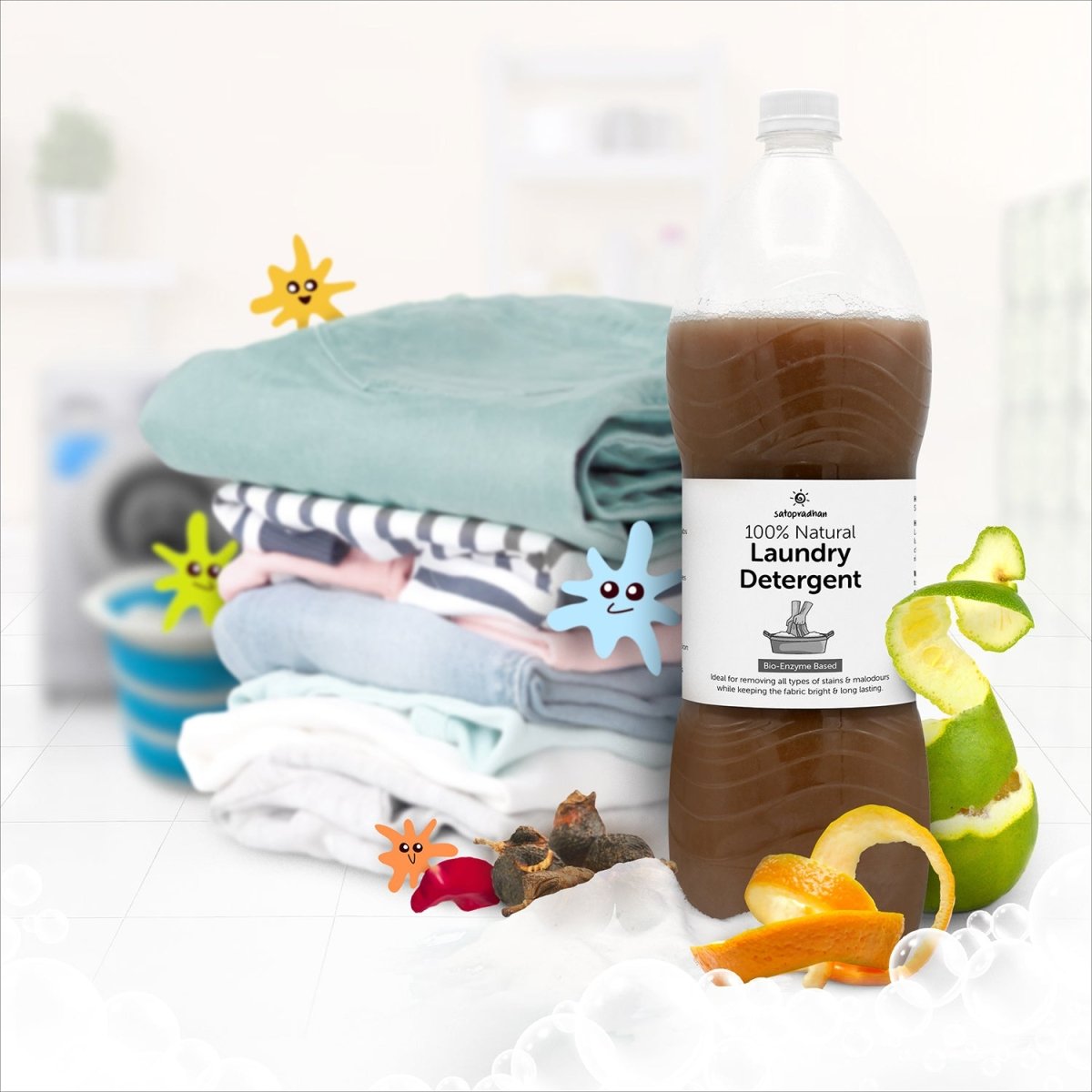 Enzyme Laundry Liquid 750ml | Biodegradable, Baby & Pet Safe