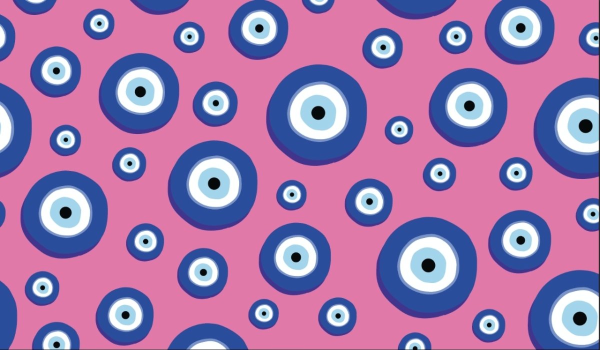 Evil Eye Kids Yoga Mat- Pink